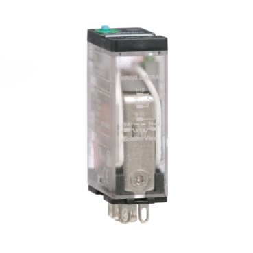 Schneider Electric General Purpose Relay; 15A; SPDT; 24VDC; 5-Blade; LED; Mechanical Indicator; Test Button